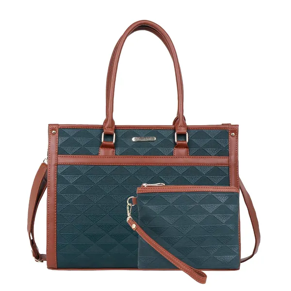 Blue_And_Tan_Pu_Premium_Laptop_Tote_Bag_For_Women