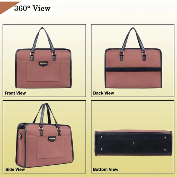 Brown_And_Black_Canvas_Premium_Laptop_Tote_Bag_For_Women