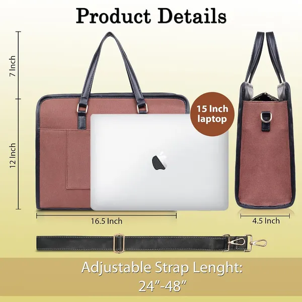 Brown_And_Black_Canvas_Premium_Laptop_Tote_Bag_For_Women