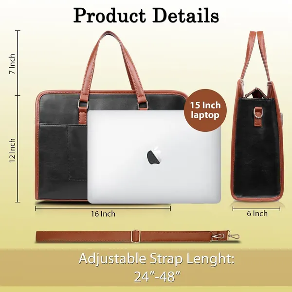 Black_And_Tan_Pu_Premium_Laptop_Tote_Bag_For_Women