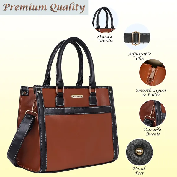 Tan_And_Black_Pu_Premium_Handbag_For_Women