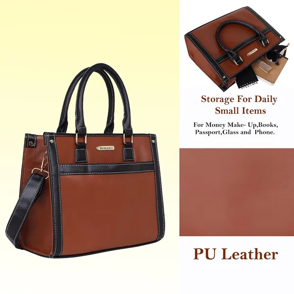 Tan_And_Black_Pu_Premium_Handbag_For_Women
