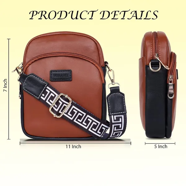 Tan_And_Black_Pu_Premium_Sling_Bag_For_Women
