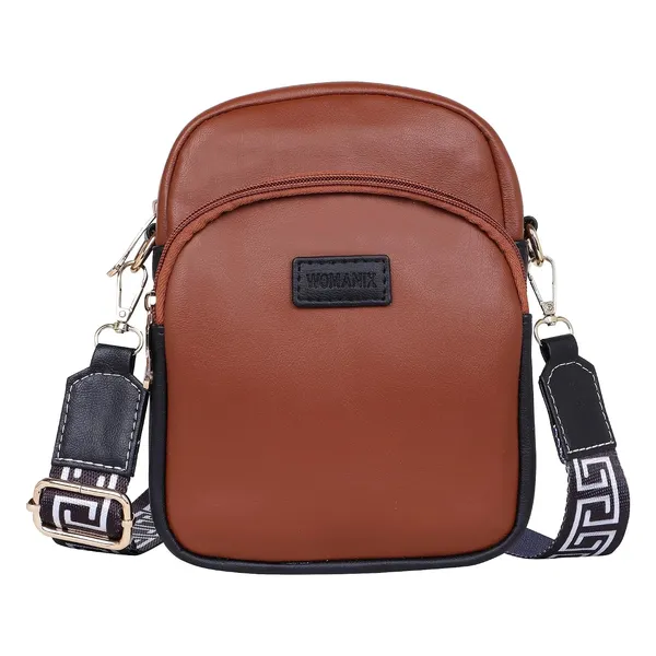 Tan_And_Black_Pu_Premium_Sling_Bag_For_Women