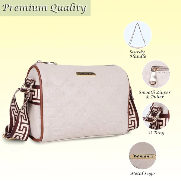 Beige_And_Tan_Pu_Premium_Sling_Bag_For_Women