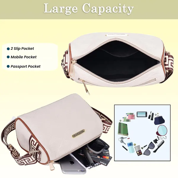 Beige_And_Tan_Pu_Premium_Sling_Bag_For_Women