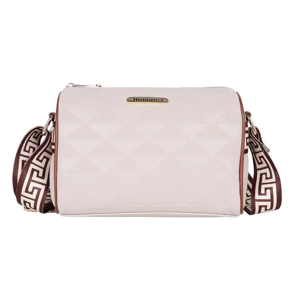 Beige_And_Tan_Pu_Premium_Sling_Bag_For_Women