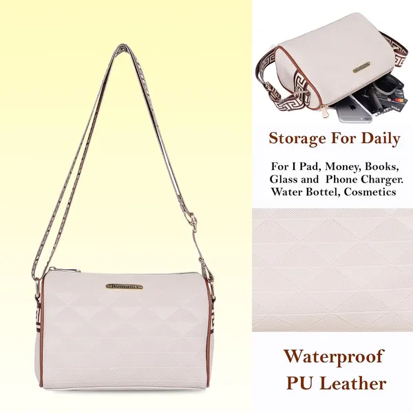 Beige_And_Tan_Pu_Premium_Sling_Bag_For_Women