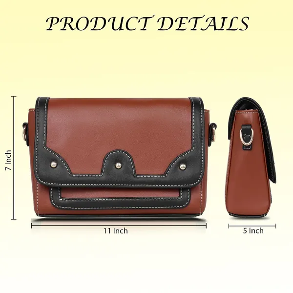 Tan_And_Black_Pu_Premium_Sling_Bag_For_Women