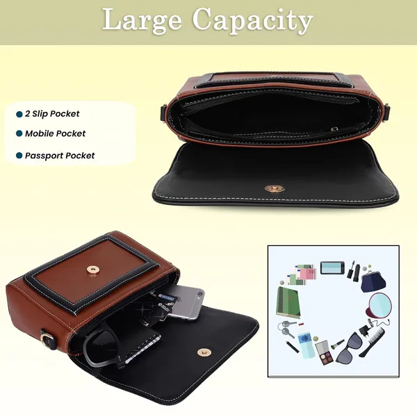 Tan_And_Black_Pu_Premium_Sling_Bag_For_Women