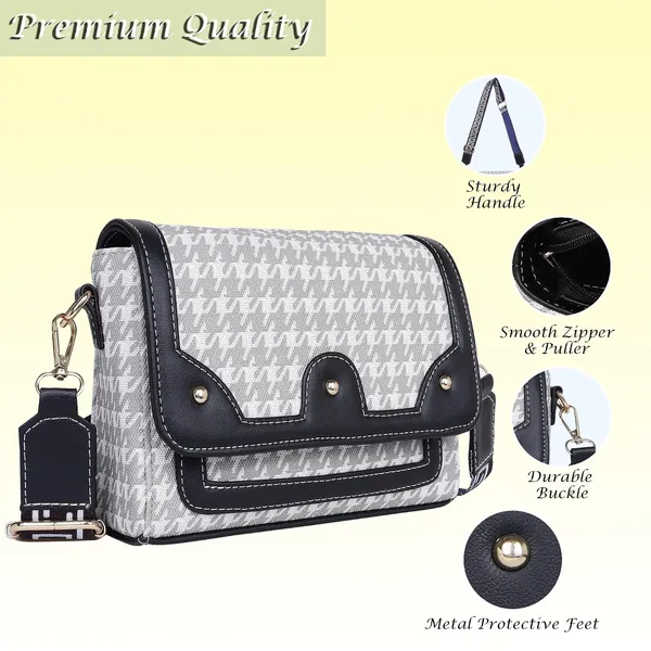 Grey_And_Black_Pu_Premium_Sling_Bag_For_Women