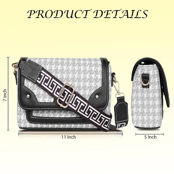 Grey_And_Black_Pu_Premium_Sling_Bag_For_Women