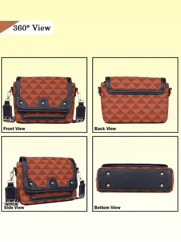 Tan_And_Black_Pu_Premium_Sling_Bag_For_Women