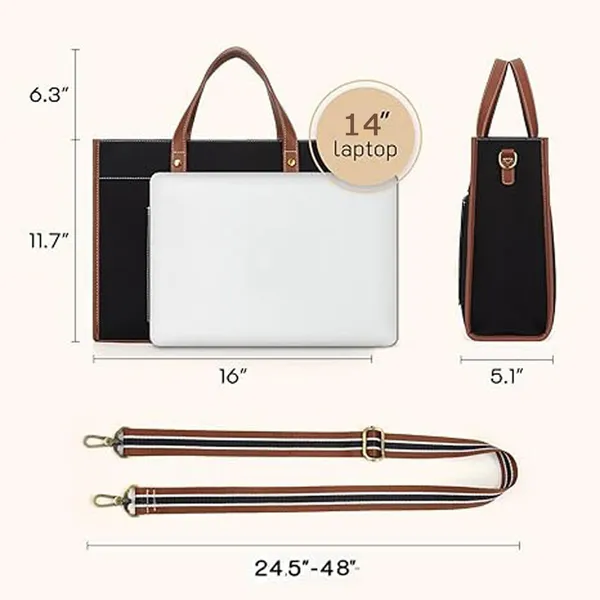 Black_And_Tan_Canvas_Premium_Laptop_Tote_Bag_For_Women