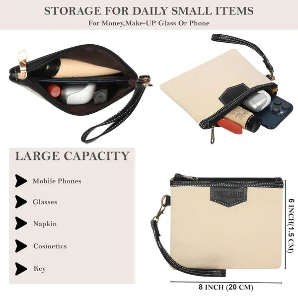 Beige_And_Black_Canvas_Premium_Laptop_Tote_Bag_For_Women