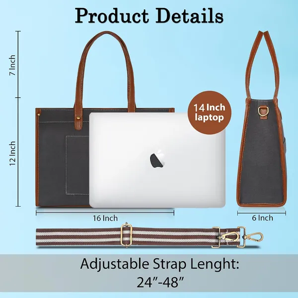 Grey_And_Tan_Canvas_Premium_Laptop_Tote_Bag_For_Women