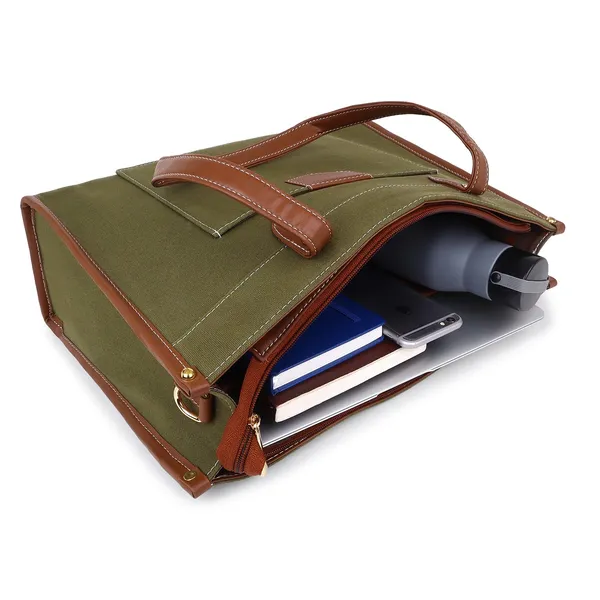 Green_And_Tan_Canvas_Premium_Laptop_Tote_Bag_For_Women