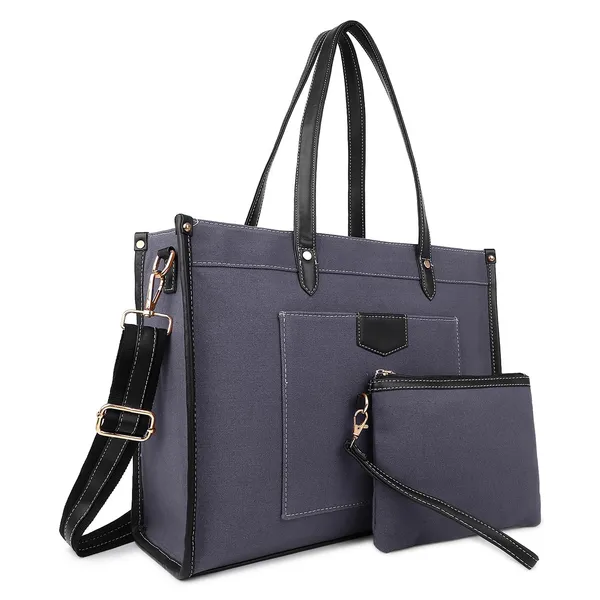 Grey_And_Black_Canvas_Premium_Laptop_Tote_Bag_For_Women