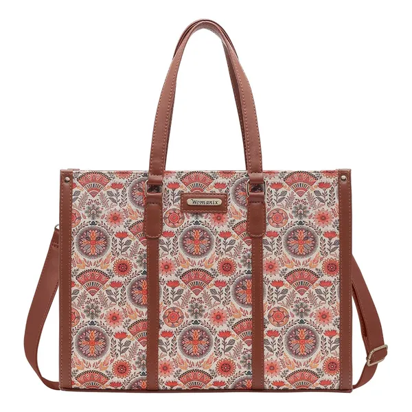 White_And_Peach_Jute_Premium_Laptop_Tote_Bag_For_Women
