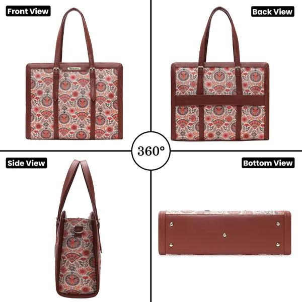 White_And_Peach_Jute_Premium_Laptop_Tote_Bag_For_Women
