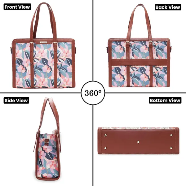 Peach_And_Sky_Blue_Jute_Premium_Laptop_Tote_Bag_For_Women