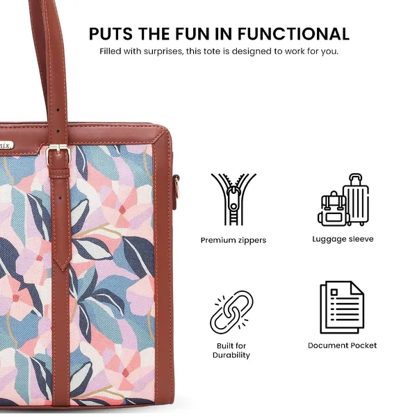 Peach_And_Sky_Blue_Jute_Premium_Laptop_Tote_Bag_For_Women