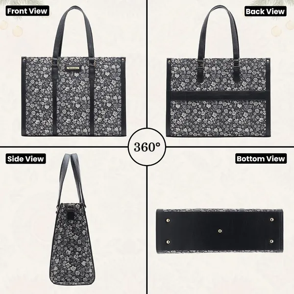 Black_And_White_Jute_Premium_Laptop_Tote_Bag_For_Women