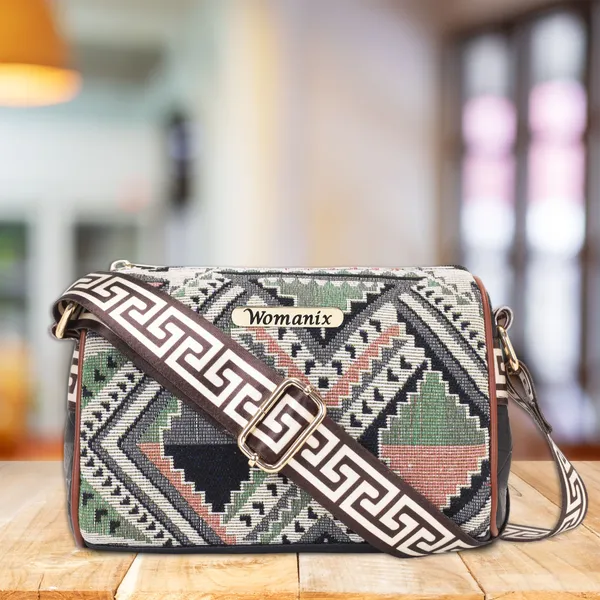 Green_And_Black_Jute_Premium_Sling_Bag_For_Women