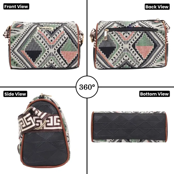 Green_And_Black_Jute_Premium_Sling_Bag_For_Women