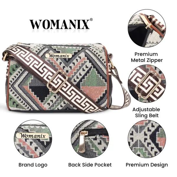 Green_And_Black_Jute_Premium_Sling_Bag_For_Women