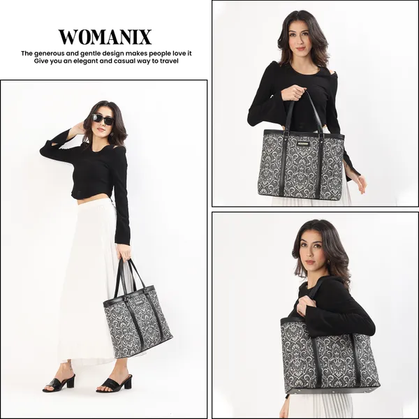 Black_White_Jute_Premium_Handbag/Shoulder_Bag_For_Women