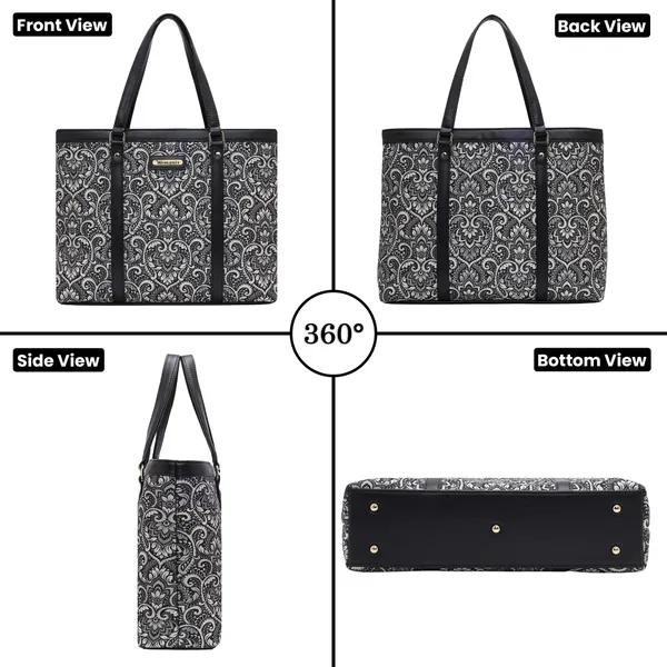 Black_White_Jute_Premium_Handbag/Shoulder_Bag_For_Women