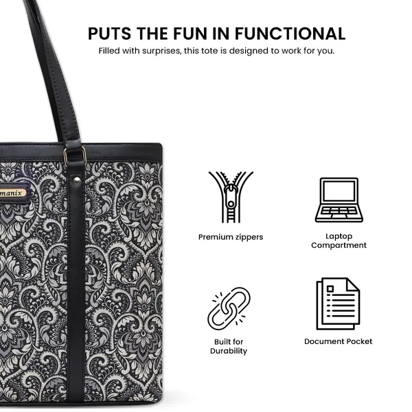 Black_White_Jute_Premium_Handbag/Shoulder_Bag_For_Women