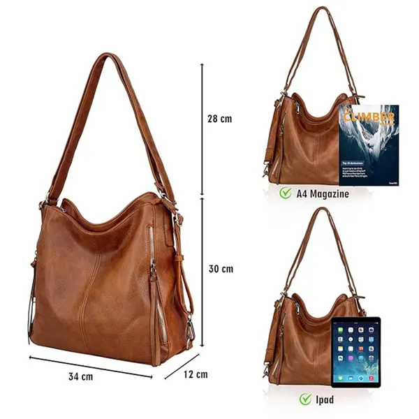 Tan_PU_Premium_Shoulder_Bag_For_Women