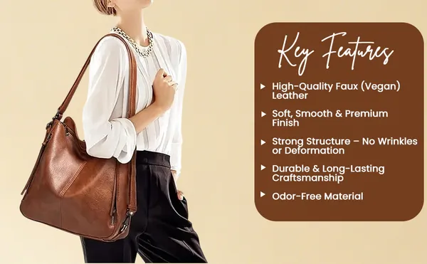 Tan_PU_Premium_Shoulder_Bag_For_Women