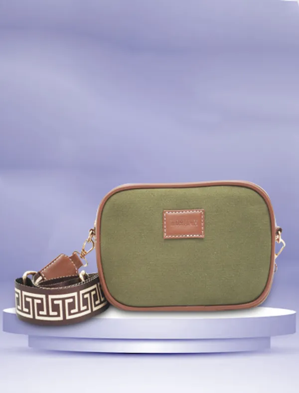 Green_And_Tan_Canvas_Premium_Sling_Bag_For_Women