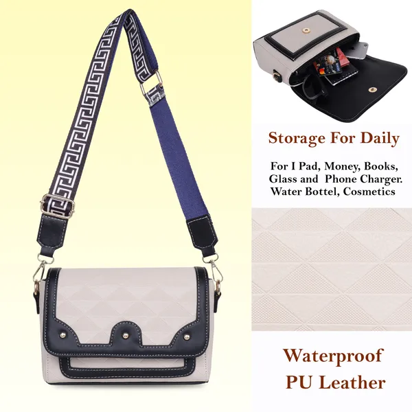 Beige_And_Black_Pu_Premium_Sling_Bag_For_Women