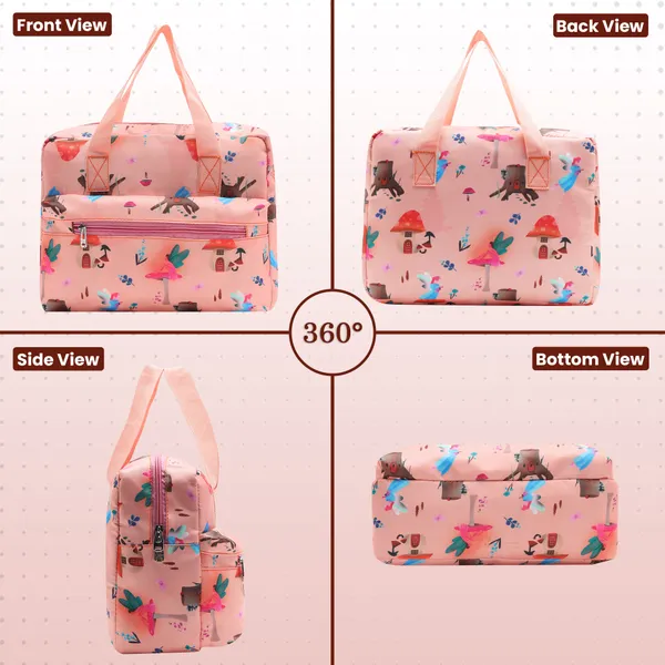 Peach_Cloth_Premium_Lunch_Box_Bag_For_Women