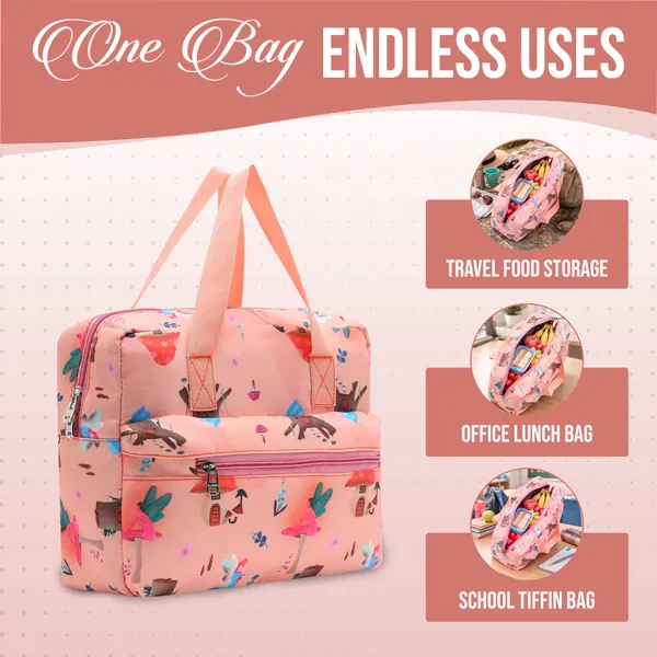 Peach_Cloth_Premium_Lunch_Box_Bag_For_Women