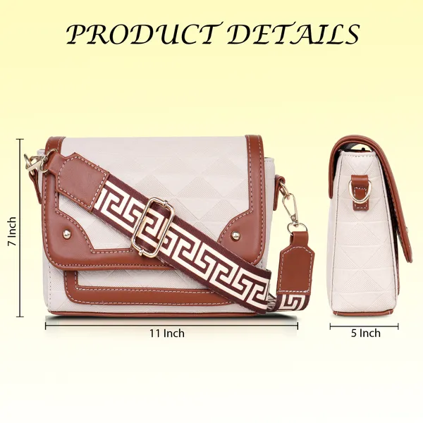 Beige_And_Tan_Pu_Premium_Sling_Bag_For_Women