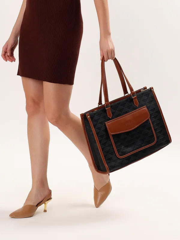 Black_And_Tan_Pu_Premium_Laptop_Tote_Bag_For_Women
