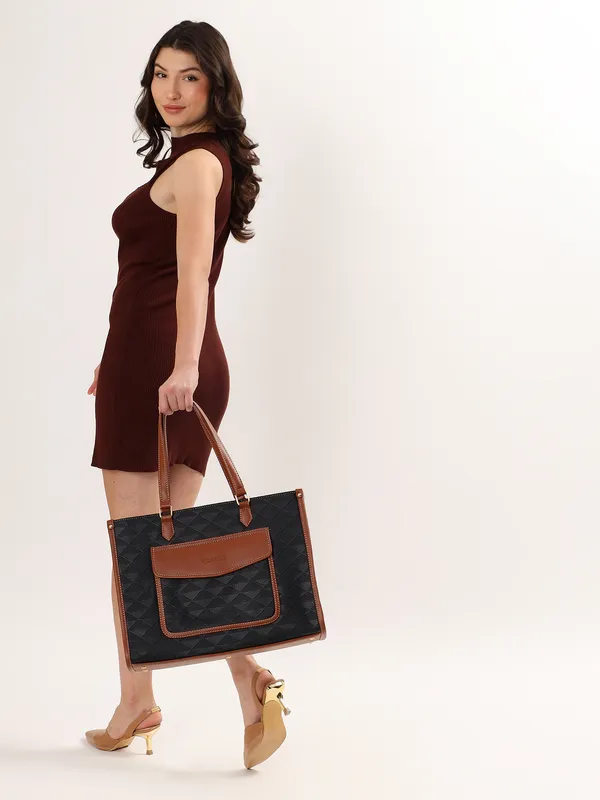 Black_And_Tan_Pu_Premium_Laptop_Tote_Bag_For_Women