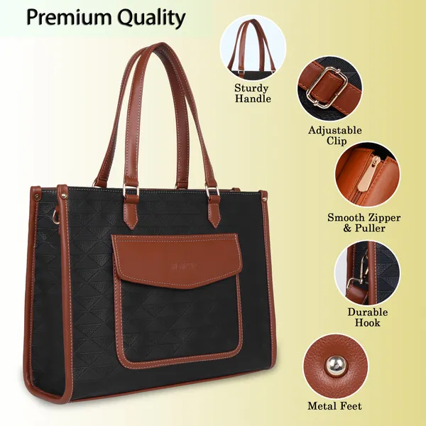 Black_And_Tan_Pu_Premium_Laptop_Tote_Bag_For_Women