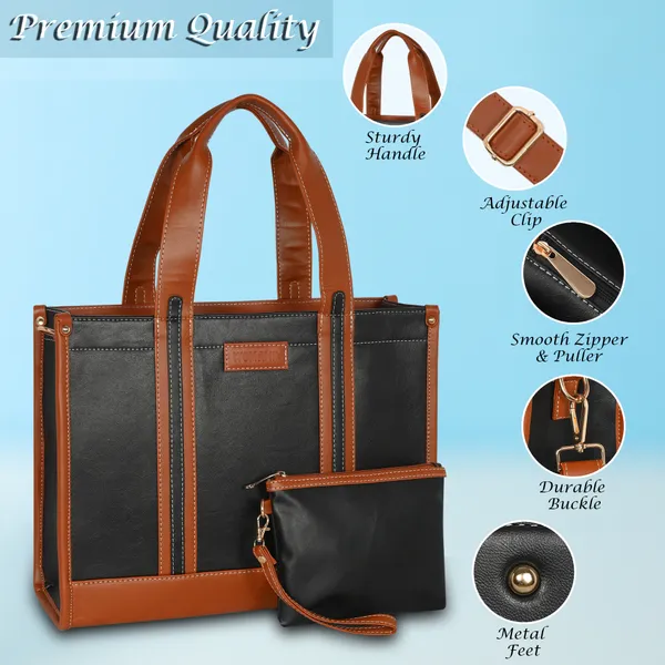 Black_And_Tan_Pu_Premium_Laptop_Tote_Bag_For_Women