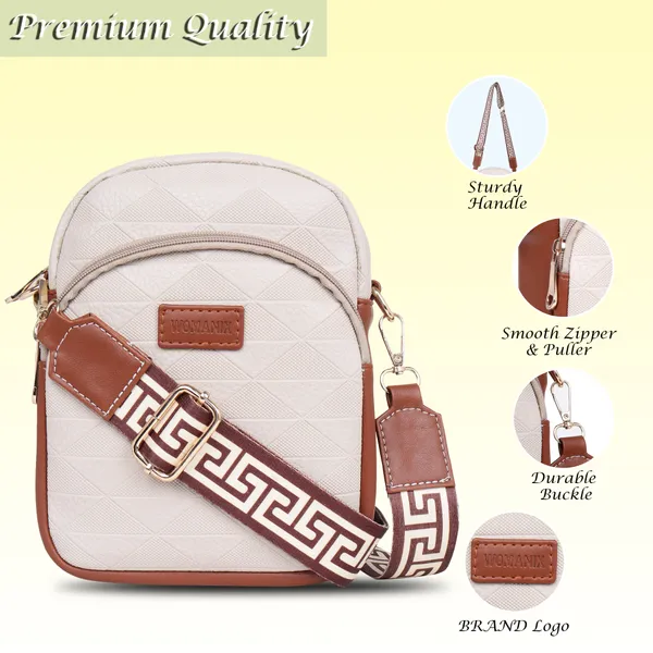 Beige_And_Tan_Pu_Premium_Sling_Bag_For_Women