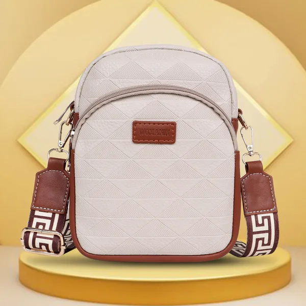 Beige_And_Tan_Pu_Premium_Sling_Bag_For_Women