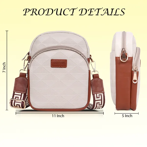 Beige_And_Tan_Pu_Premium_Sling_Bag_For_Women