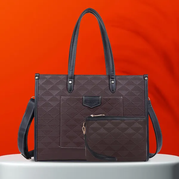 Brown_And_Black_Pu_Premium_Laptop_Tote_Bag_For_Women