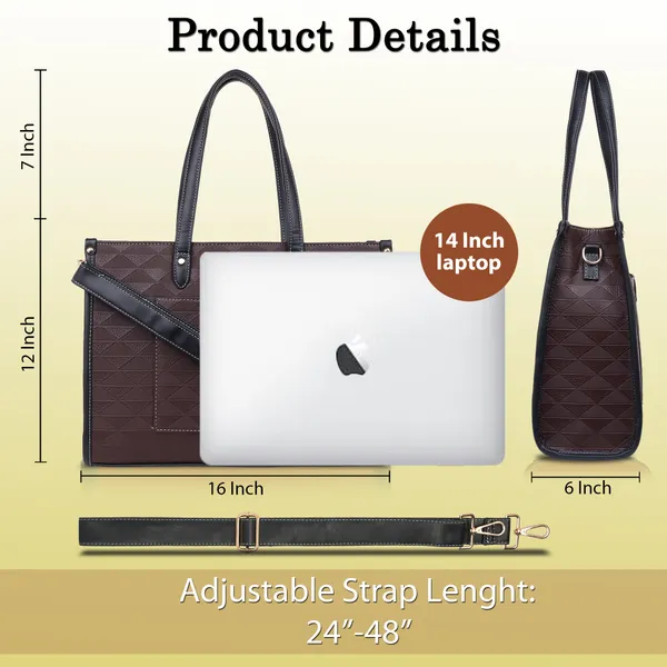 Brown_And_Black_Pu_Premium_Laptop_Tote_Bag_For_Women