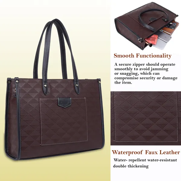Brown_And_Black_Pu_Premium_Laptop_Tote_Bag_For_Women